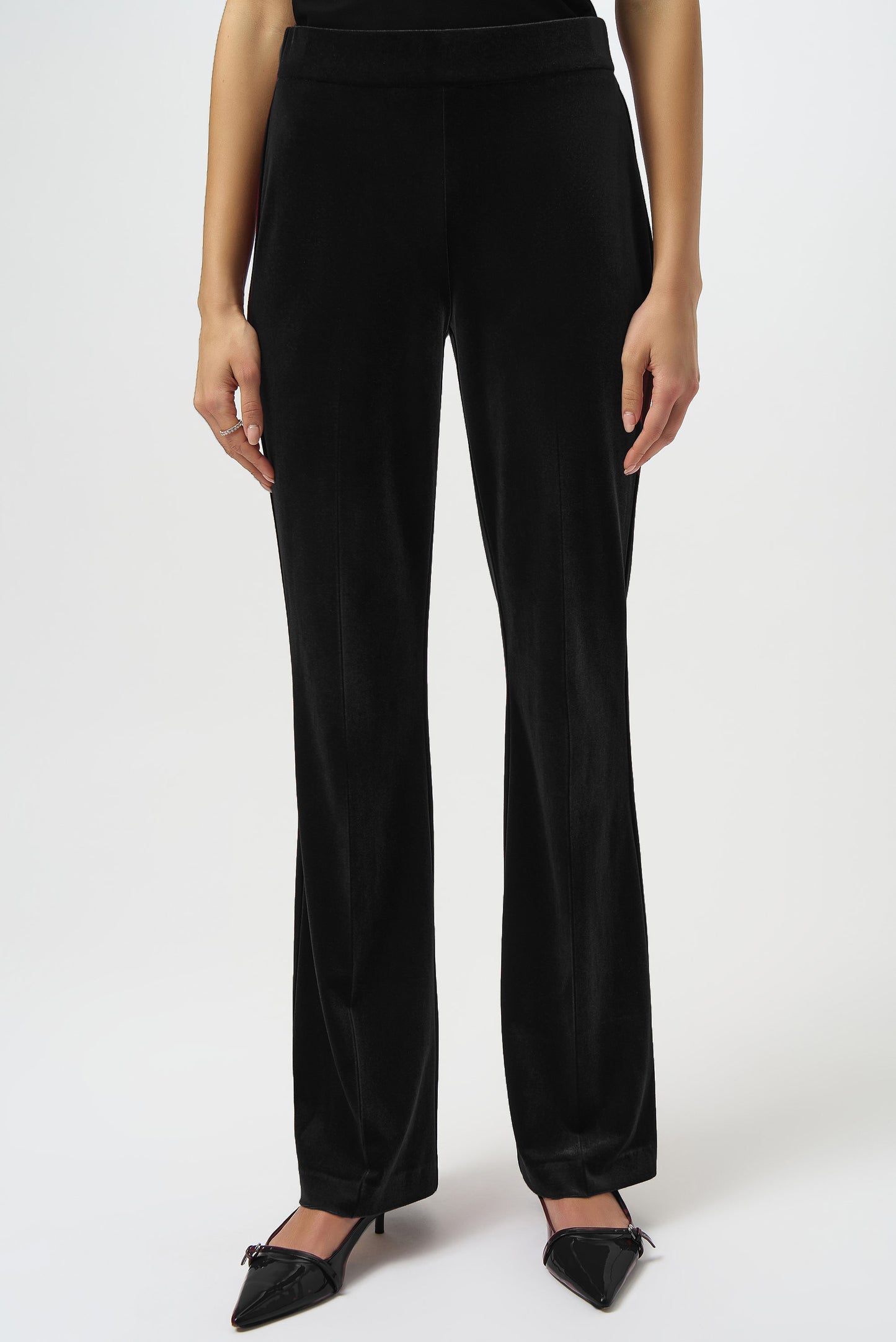 Black Velvet Flared Pant