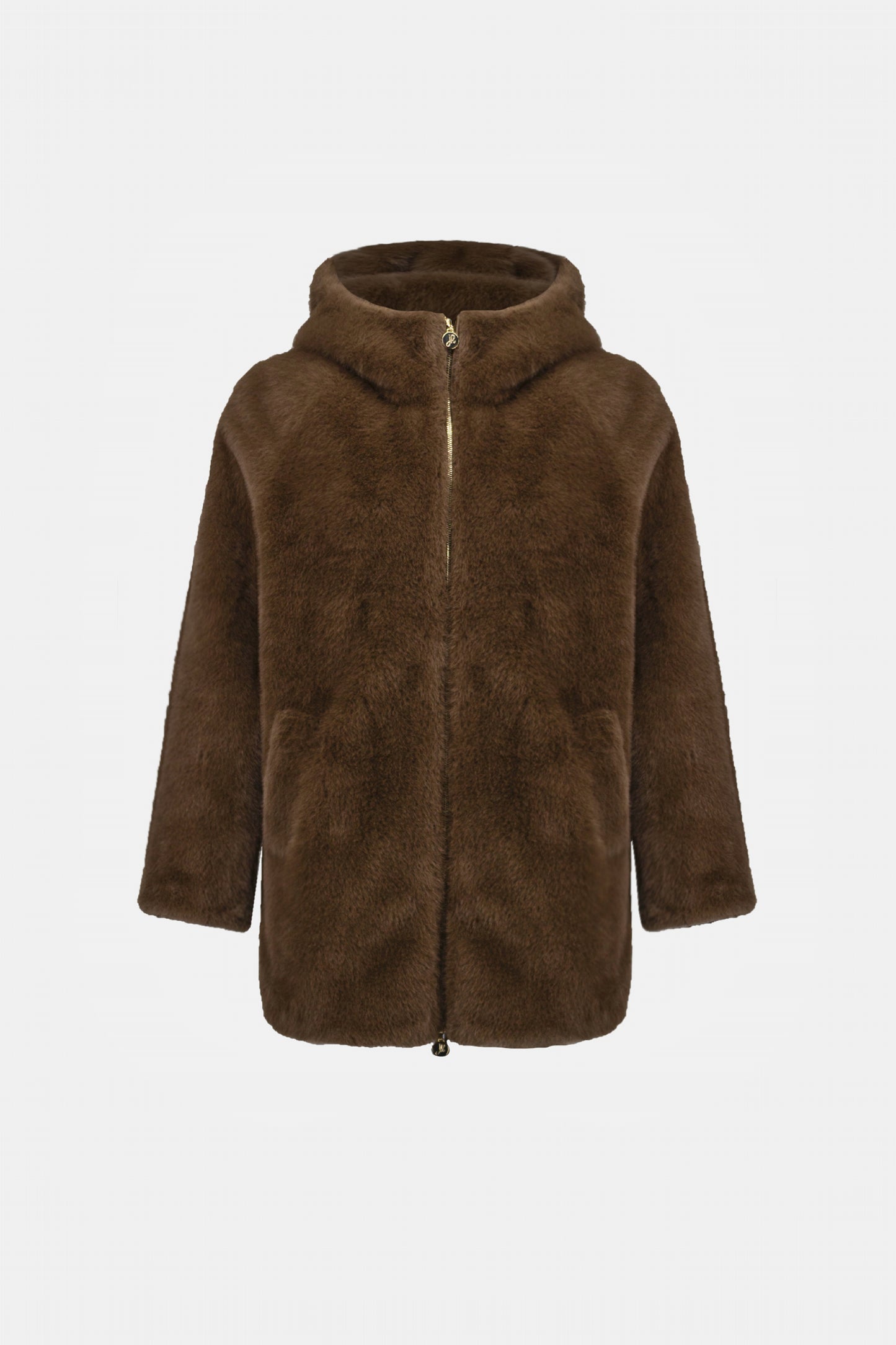 Faux Fur Hooded Coat