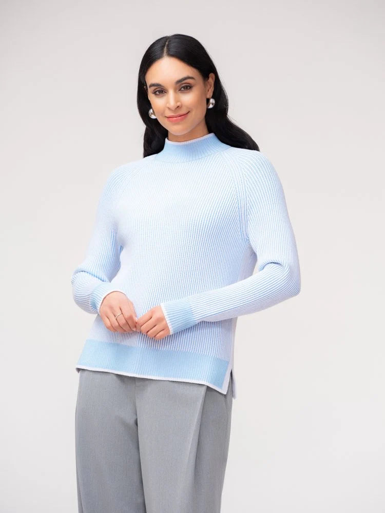 Contrast Rib Knit Sweater