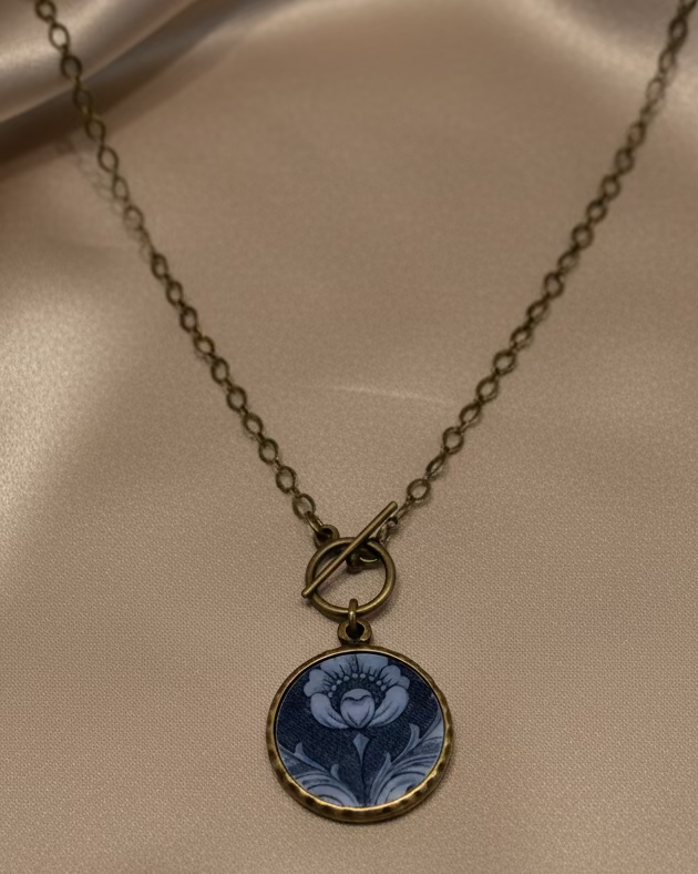 "Indigo" Antique China Necklace