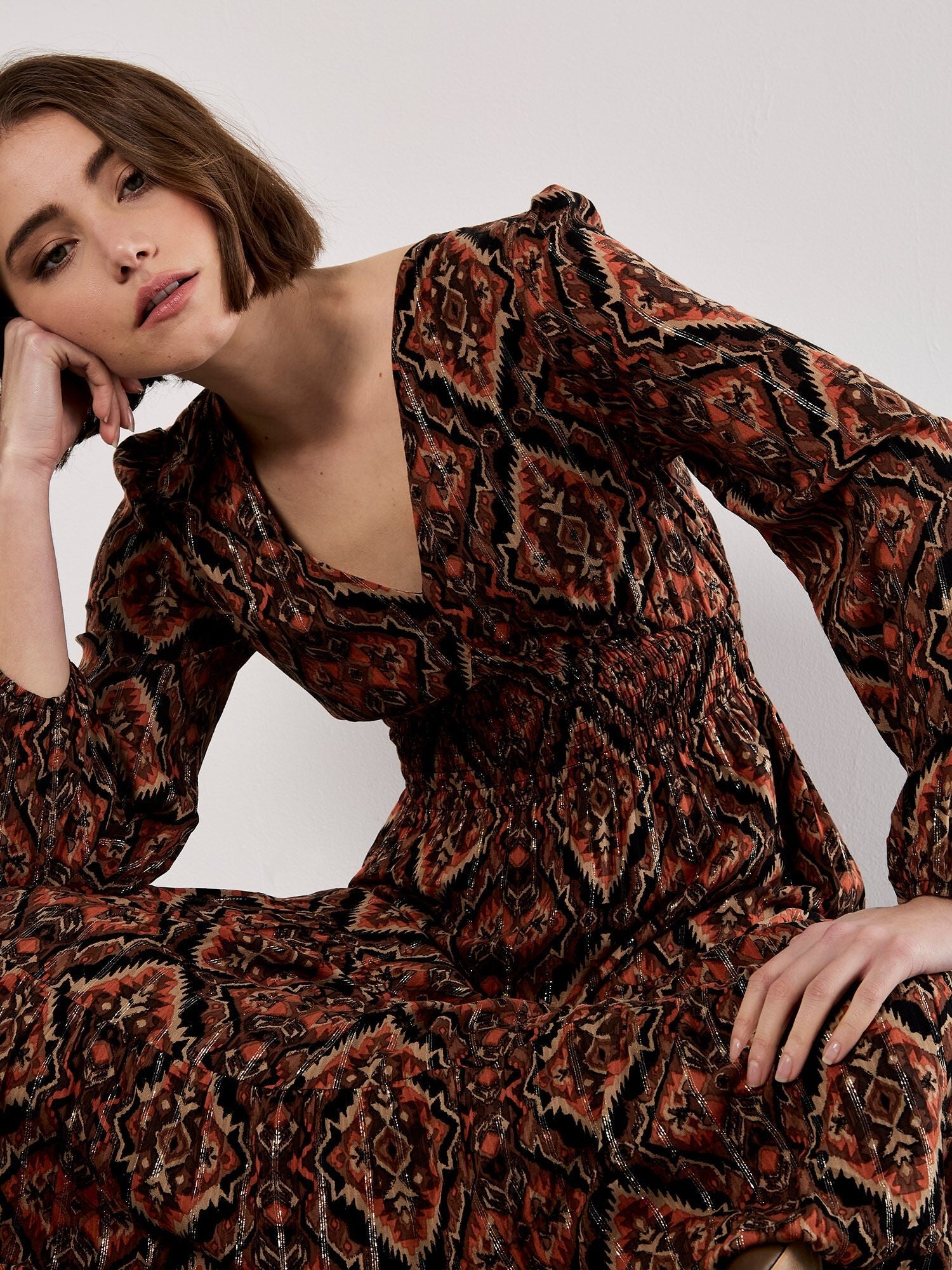 Apricot Empire Waist DressDressesPosh Boutique