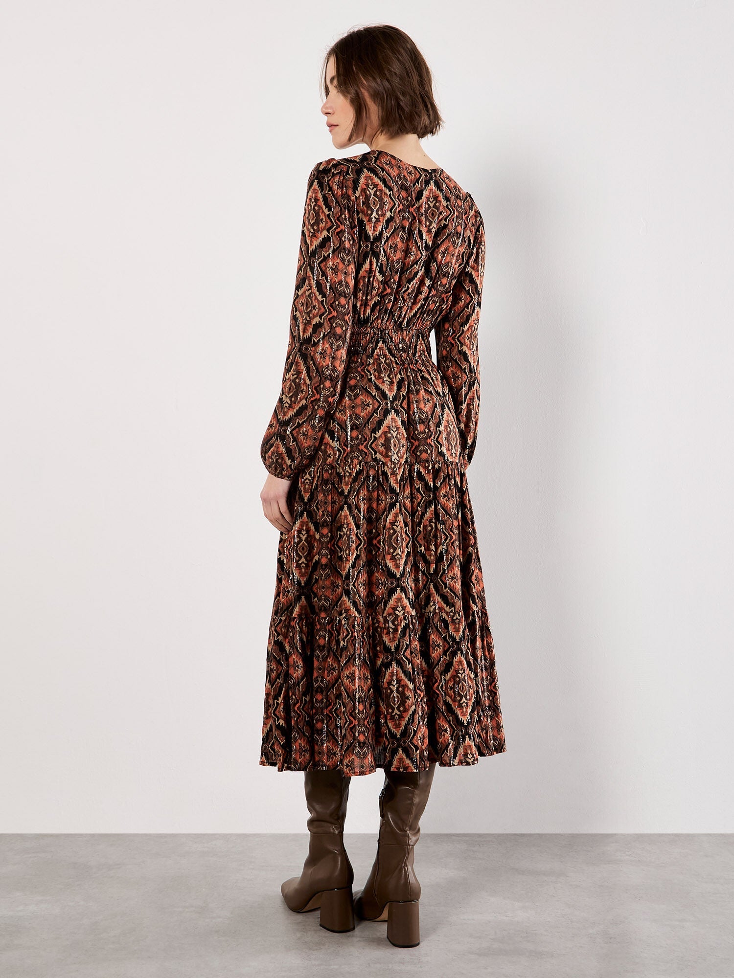 Apricot Empire Waist DressDressesPosh Boutique