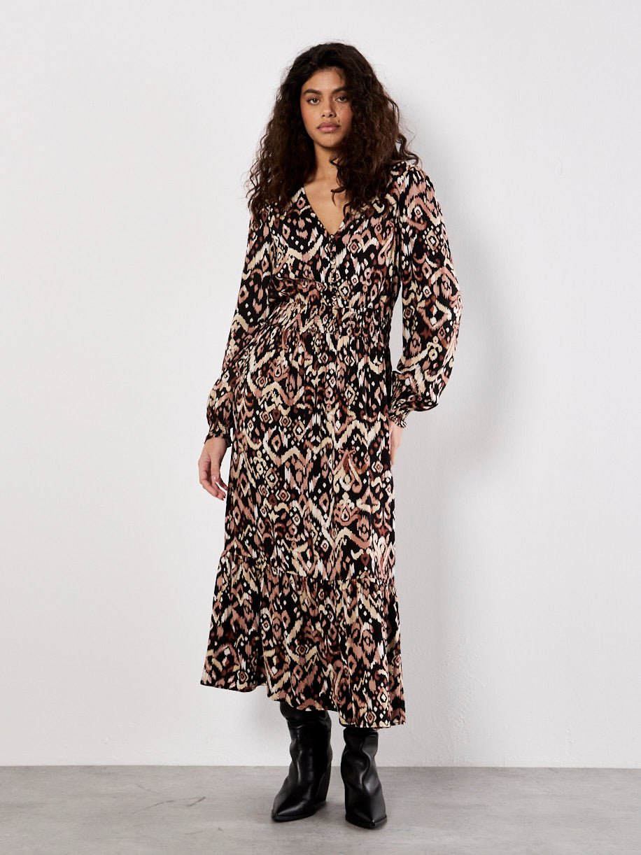 Apricot Ikat Midaxi DressDressesPosh Boutique
