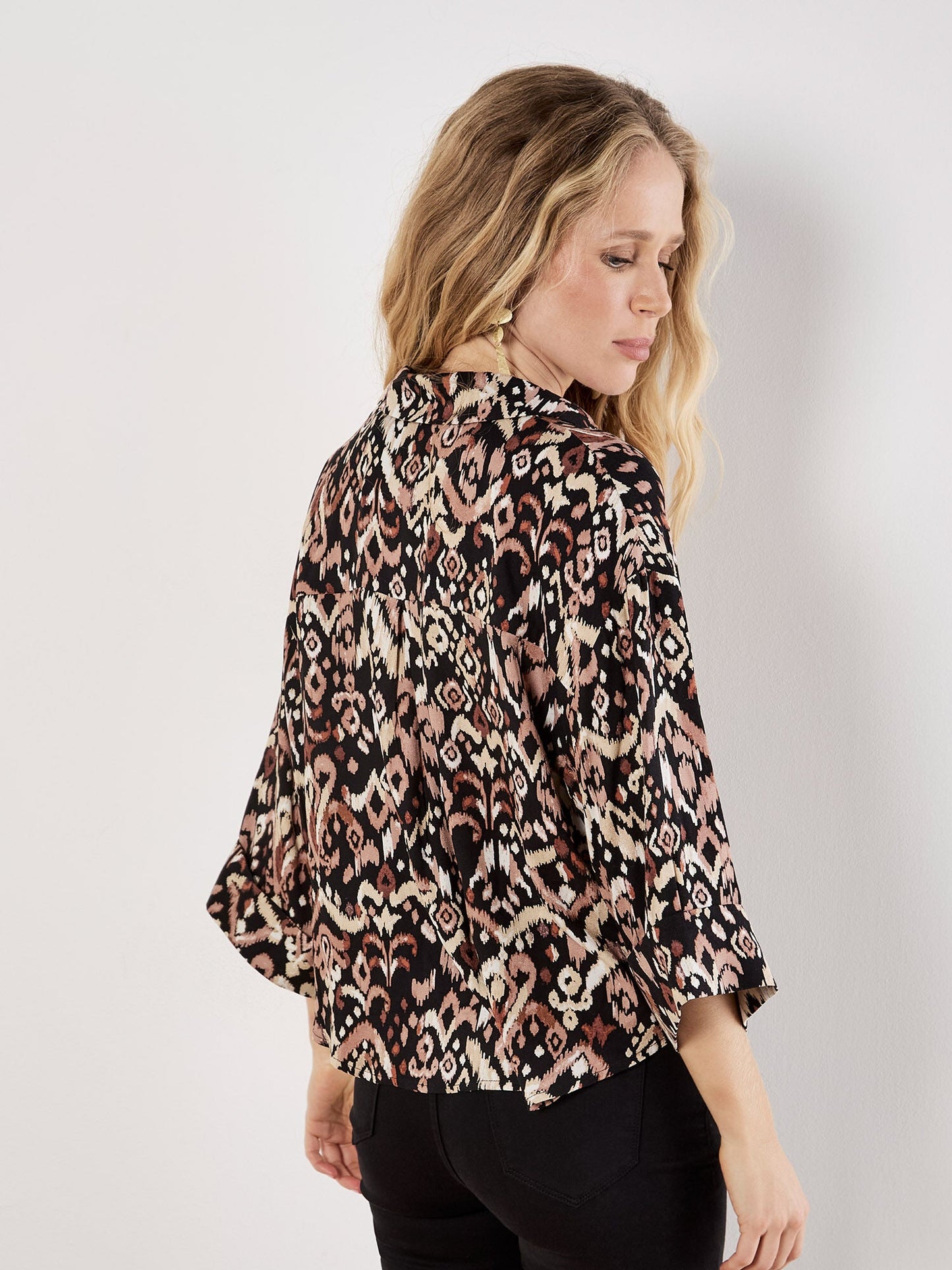 Apricot Ikat ShirtTopsPosh Boutique