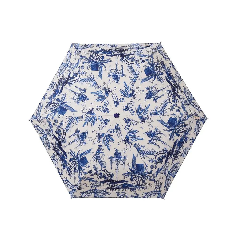 Blue and White Botanical UmbrellaUmbrellaPosh Boutique
