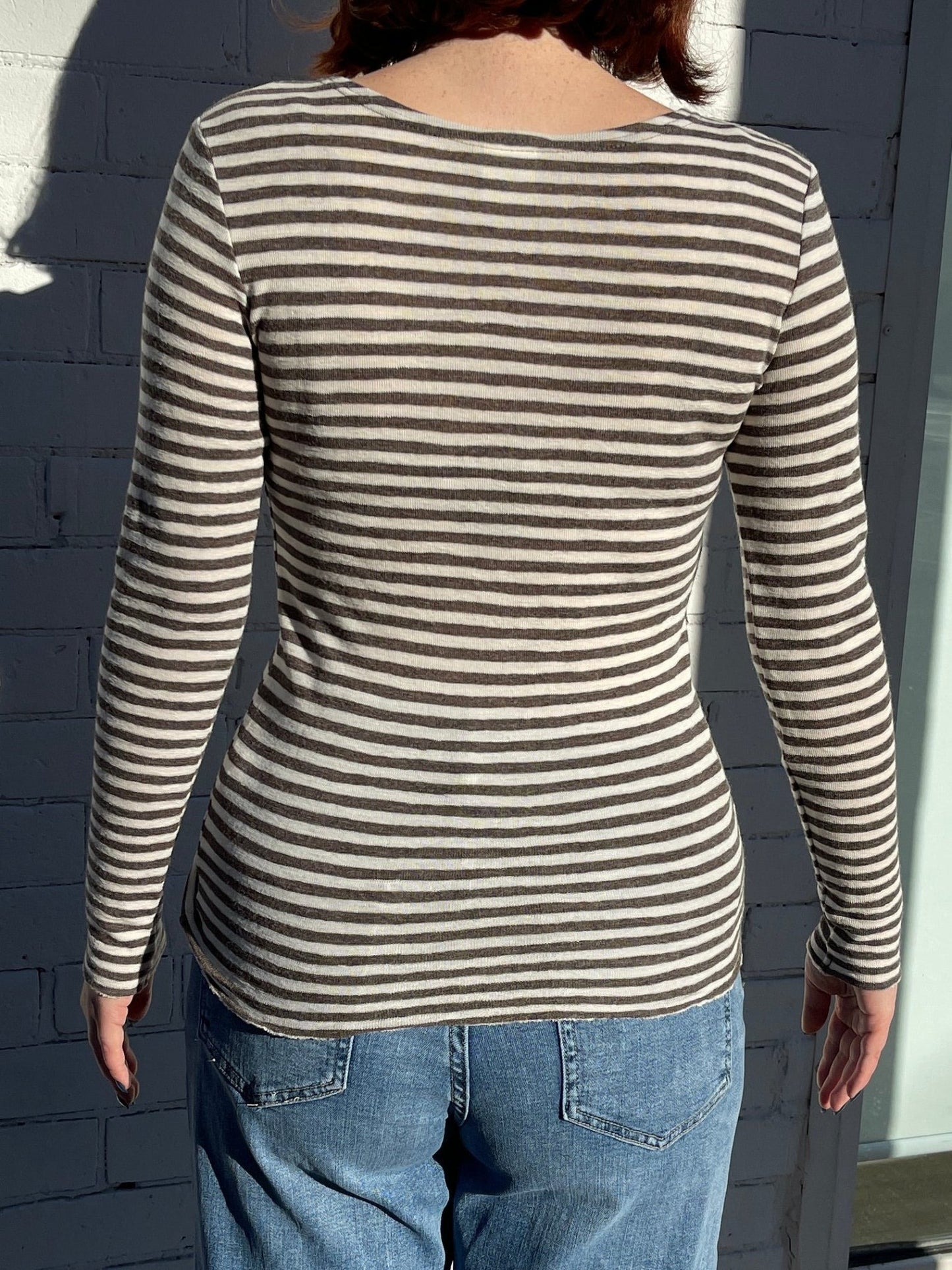 Boat Neck Long Sleeve TopTopsPosh Boutique