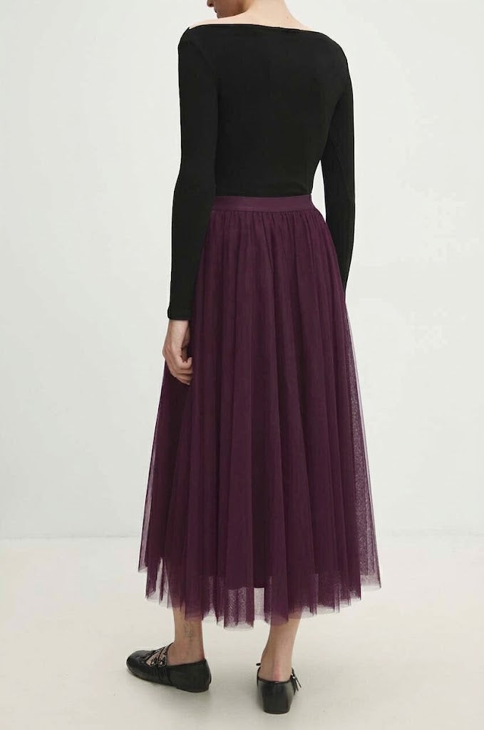 Plum Tulle Skirt