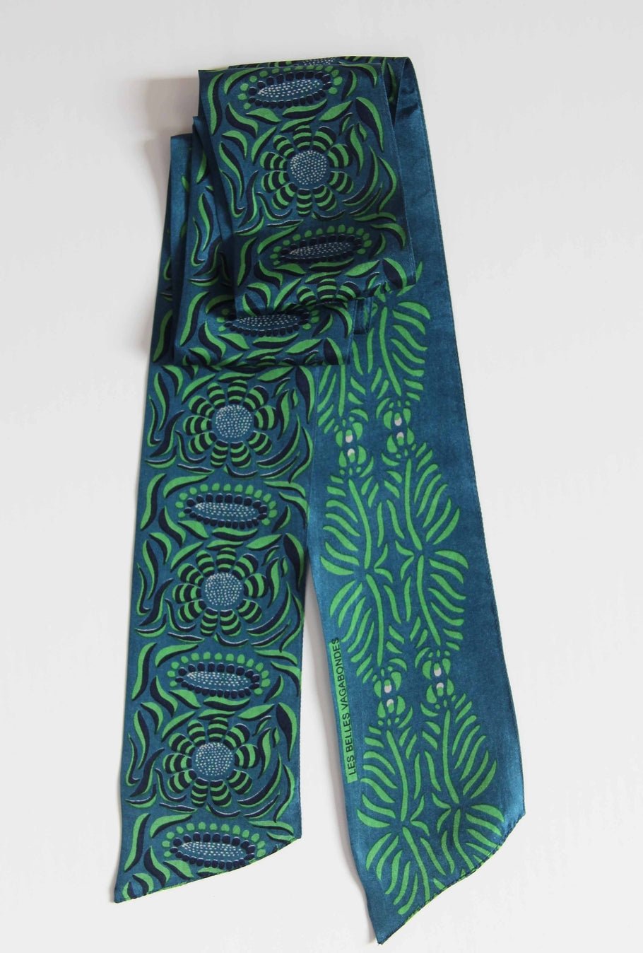 Camelia Green Ribbon ScarfPosh Boutique