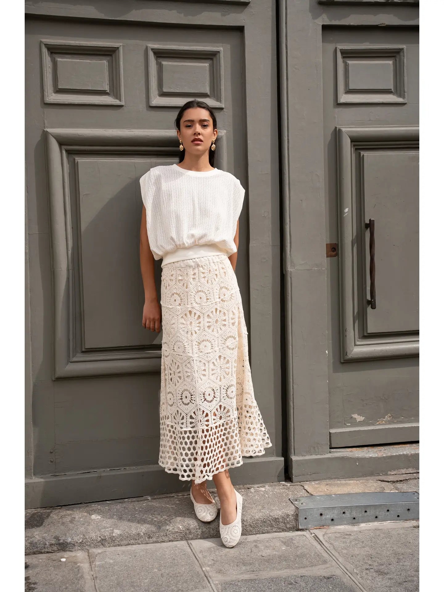 Choklate Paris Openwork Crochet SkirtSkirtsPosh Boutique