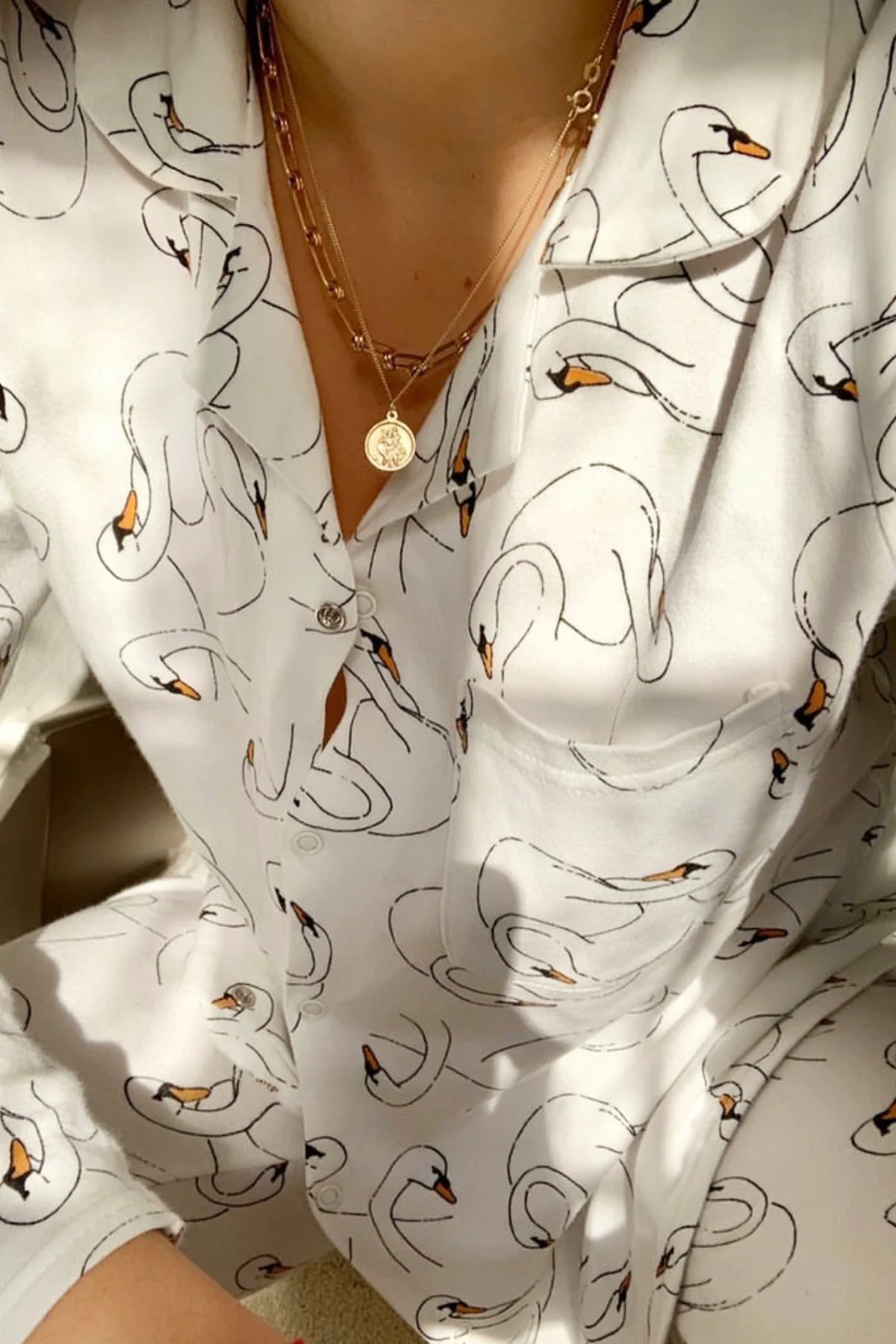 Classic Swan PJ SetpjPosh Boutique