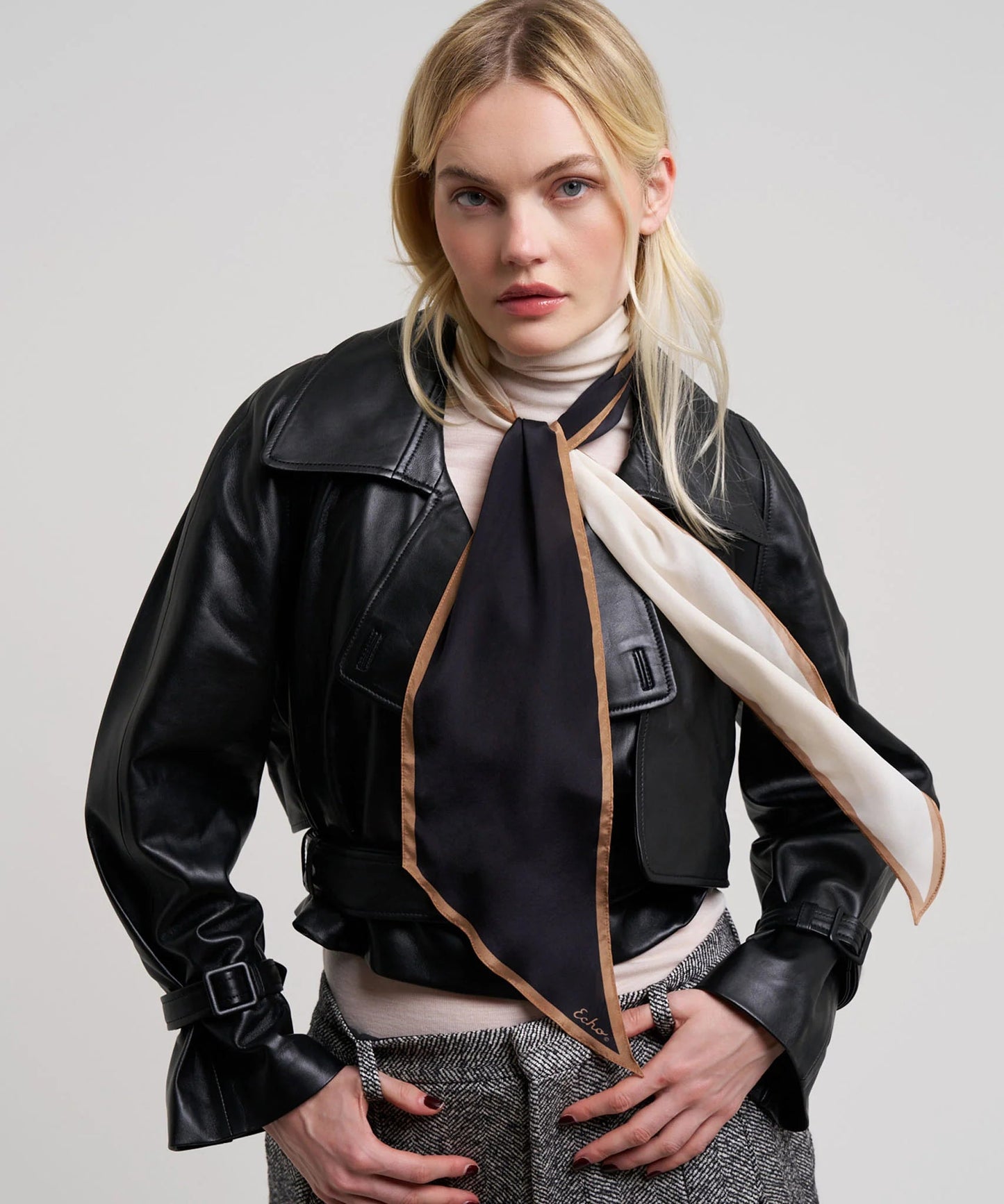 Colourblock Bias Silk ScarfScarvesPosh Boutique