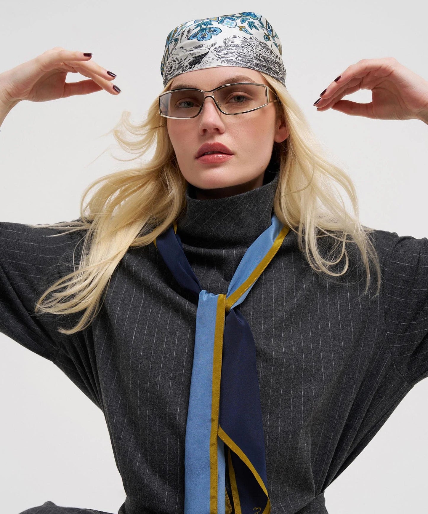 Colourblock Bias Silk ScarfScarvesPosh Boutique