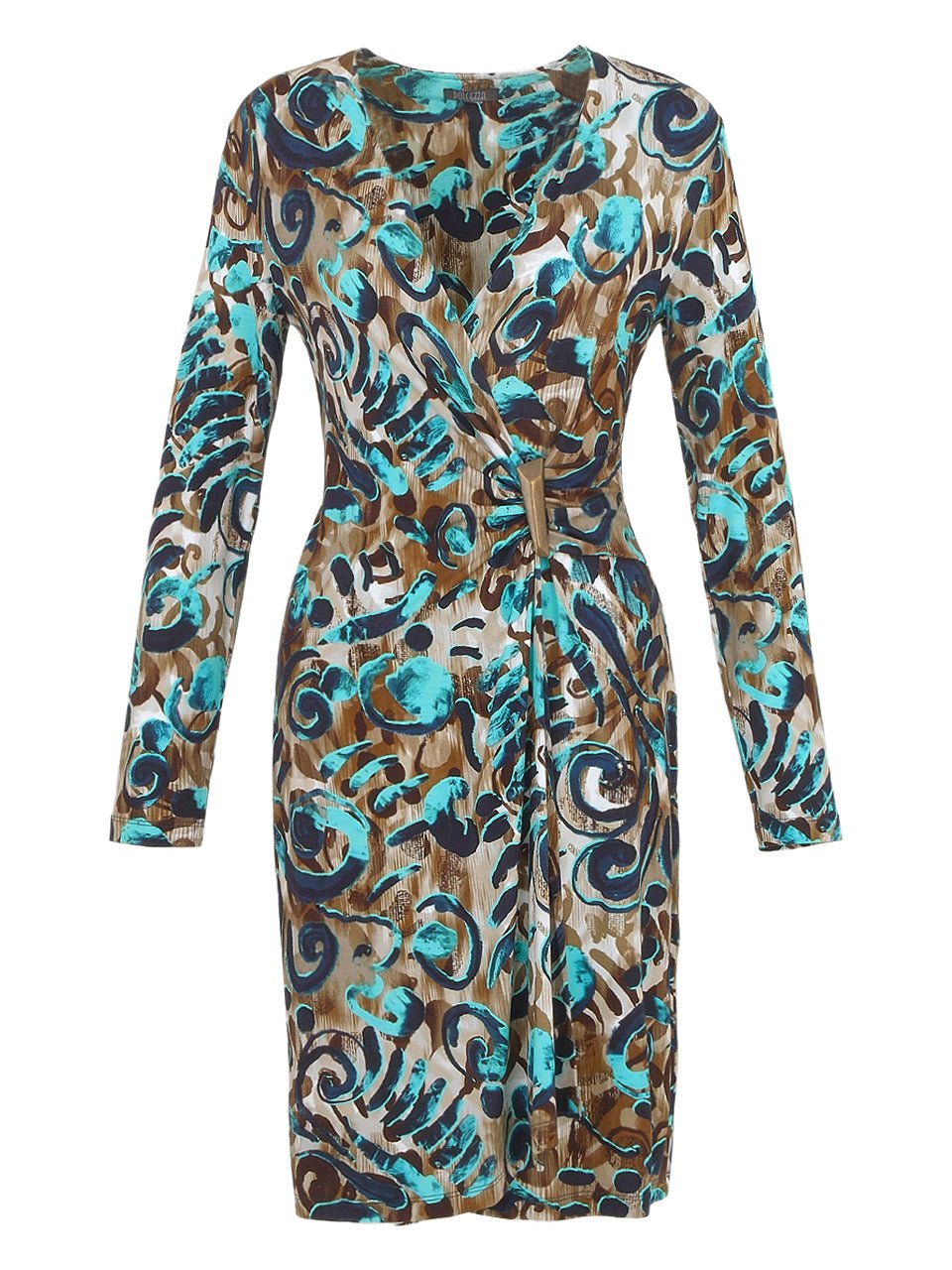 Dolcezza Abstract Wrap DresDressesPosh Boutique