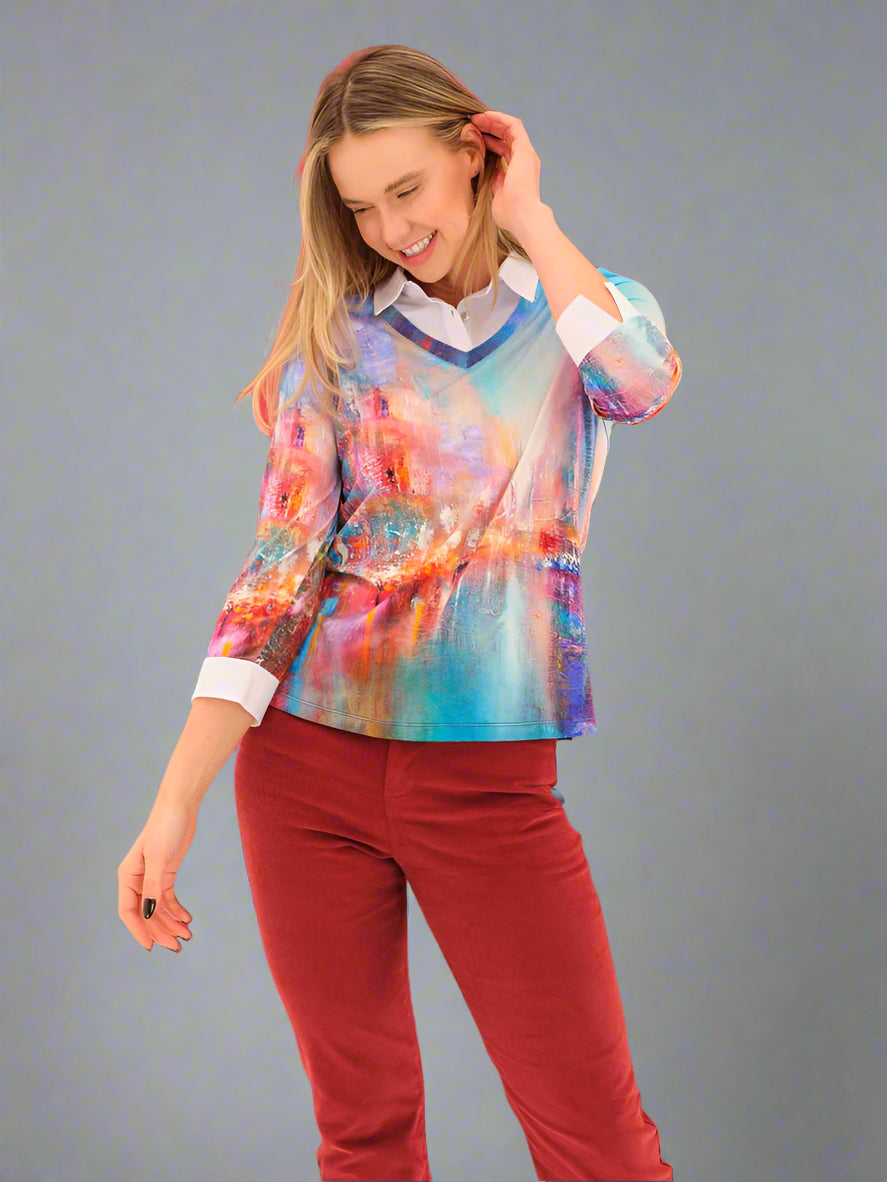 Dolcezza "The Blue City" BlouseTopsPosh Boutique