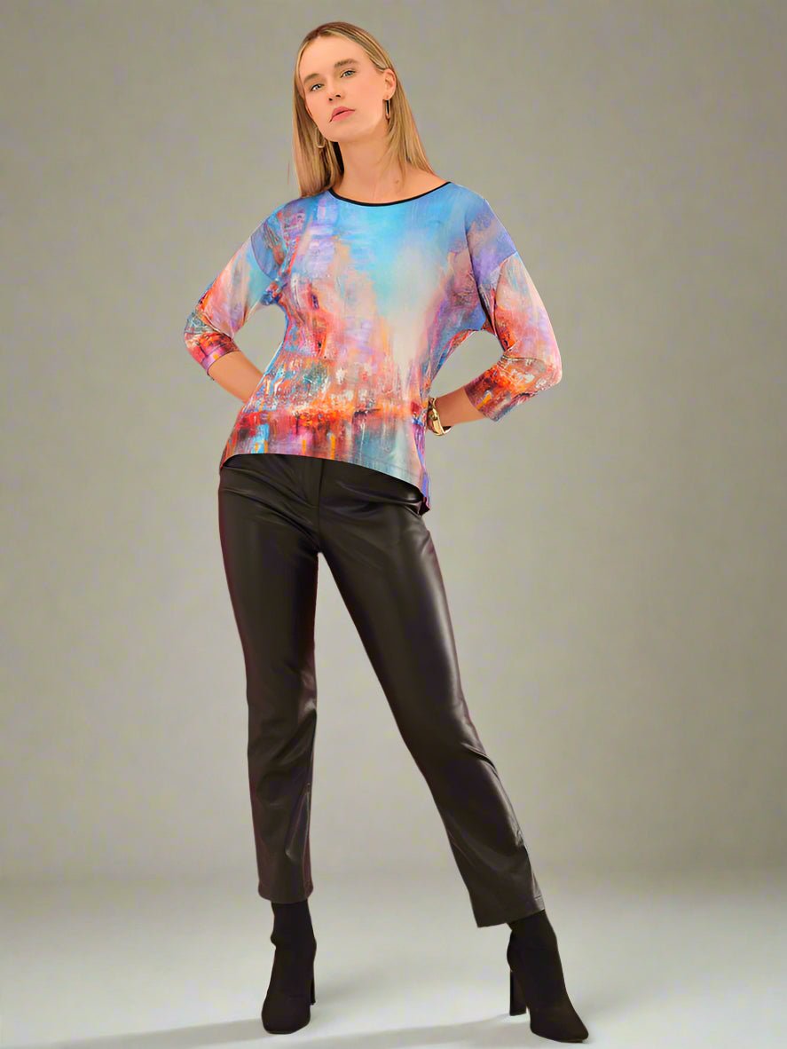 Dolcezza "The Blue City" Drop Shoulder TopTopsPosh Boutique