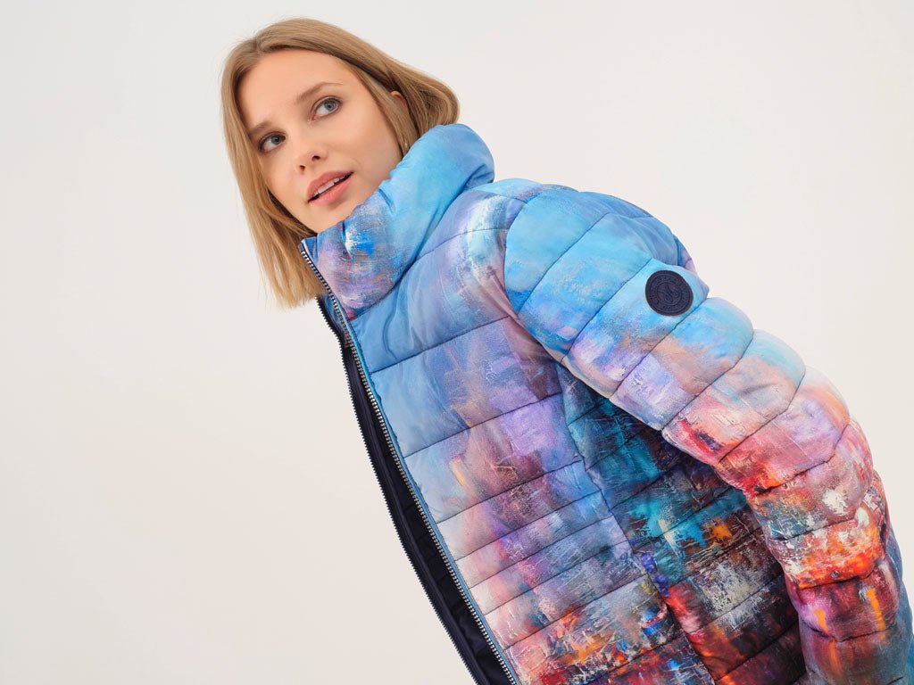 Dolcezza "The Blue City" Puffer JacketJacketsPosh Boutique