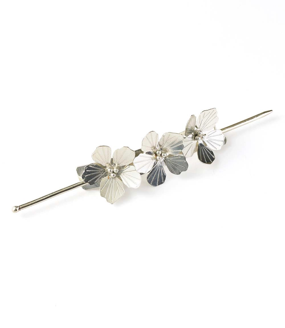 Flower Hair Slide with Stick