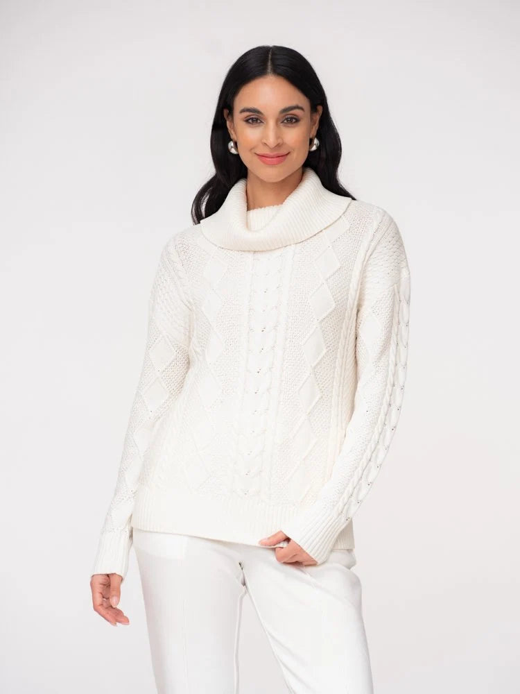 Cotton Cowl Neck Sweater