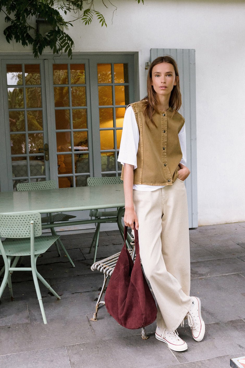 Garnet Leather TotePosh Boutique