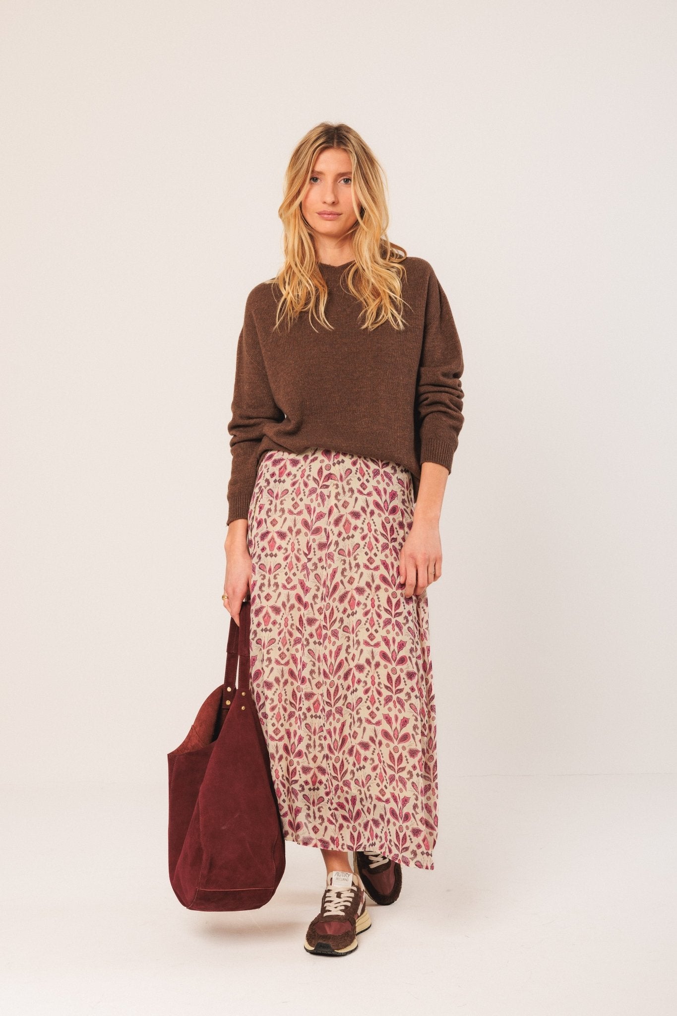 Garnet Leather TotePosh Boutique