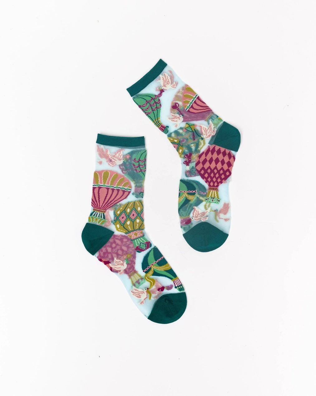 Hot Air Balloon Shimmer Sheer SocksPosh Boutique
