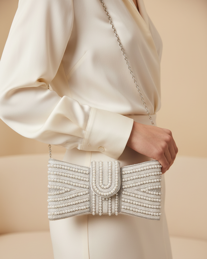 INZI Pearl Evening BagHandbagsPosh Boutique