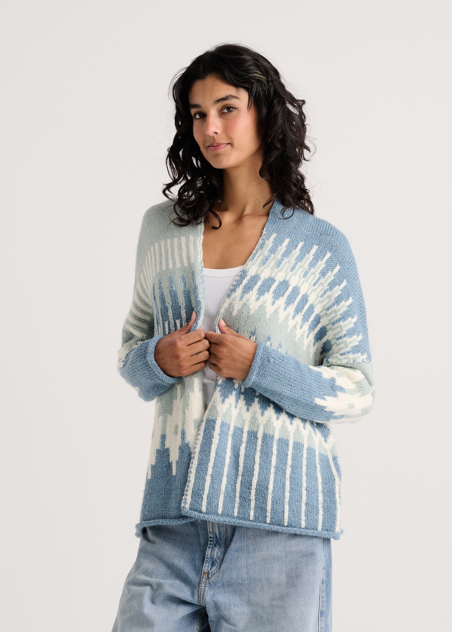 トップス 19ss/JACQUARD GRAPHIC CARDIGAN/3 Jacquard Cardigan - Posh Boutique