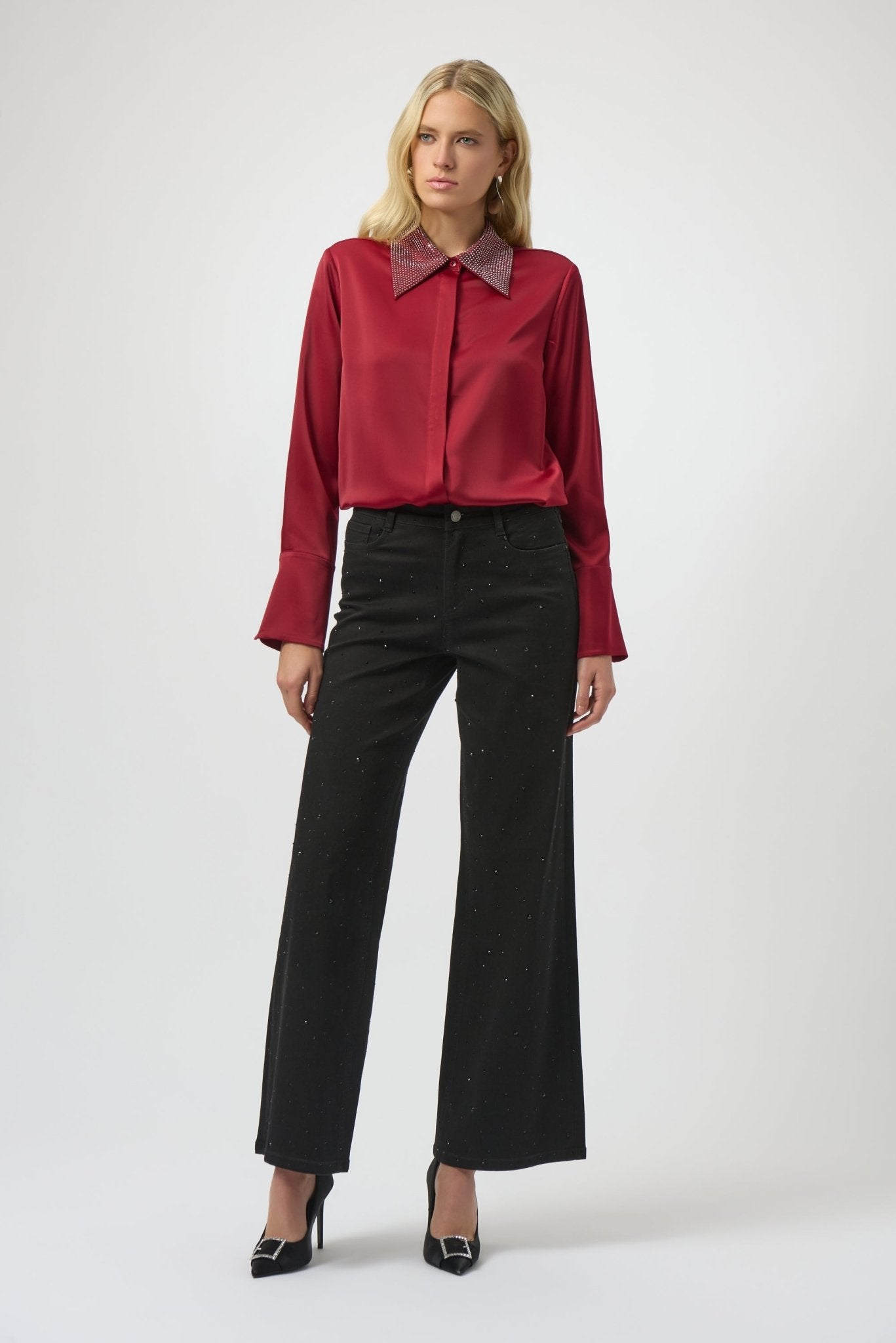 Joseph Ribkoff Embellished Collar BlouseTopsPosh Boutique