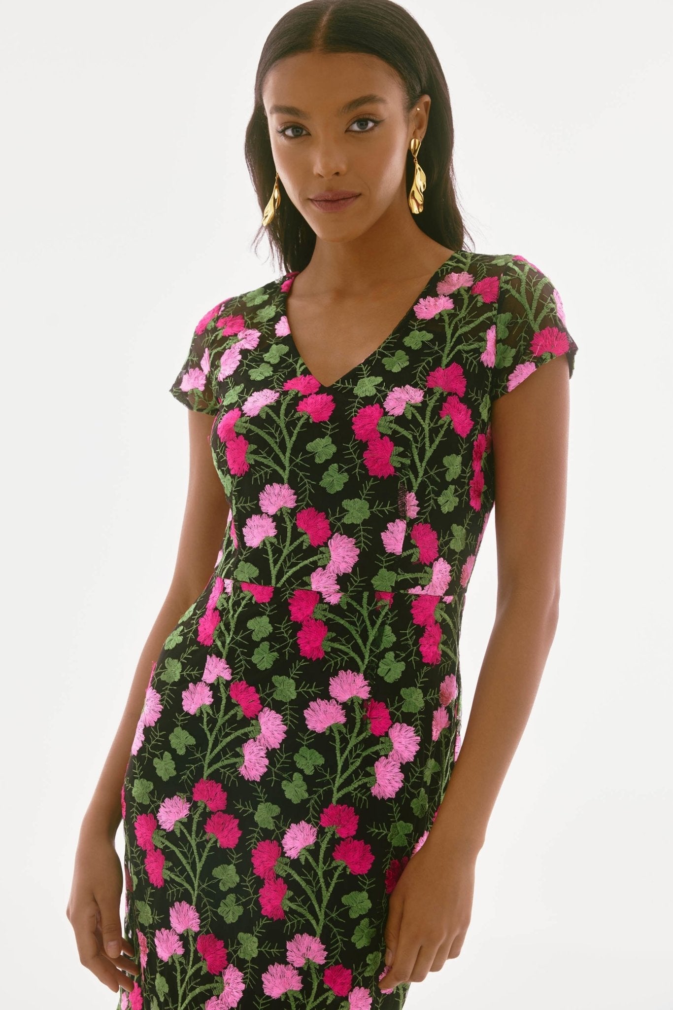 Joseph Ribkoff Embroidered Garden DressDressesPosh Boutique