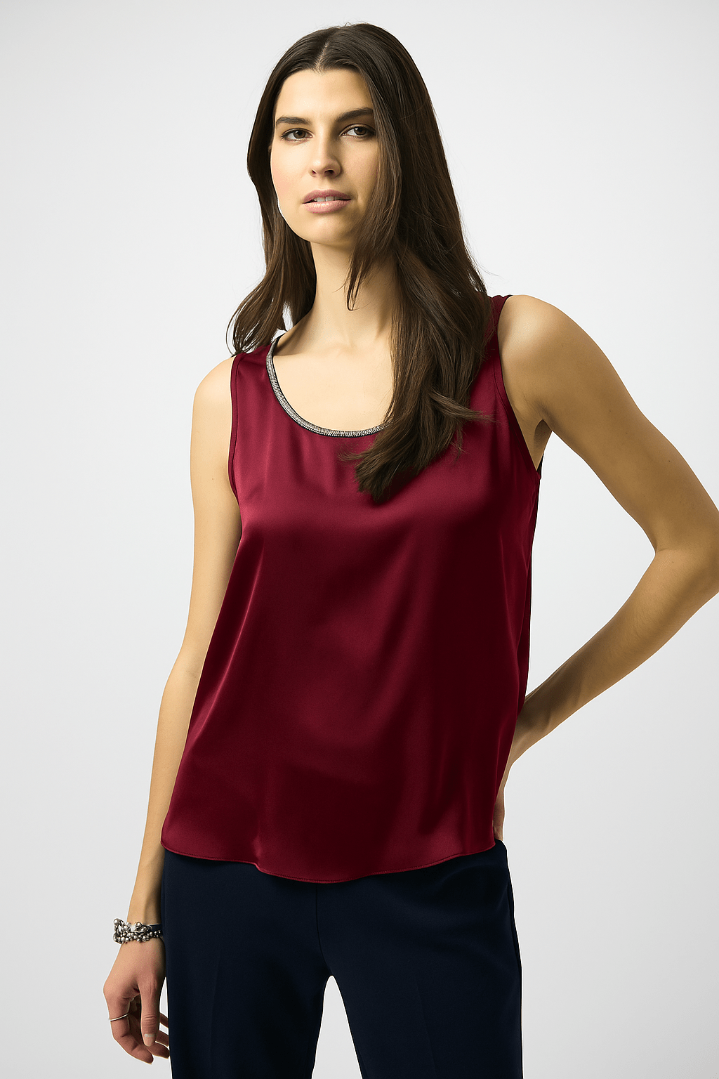 Joseph Ribkoff Rhinestone Trim CamiTopsPosh Boutique