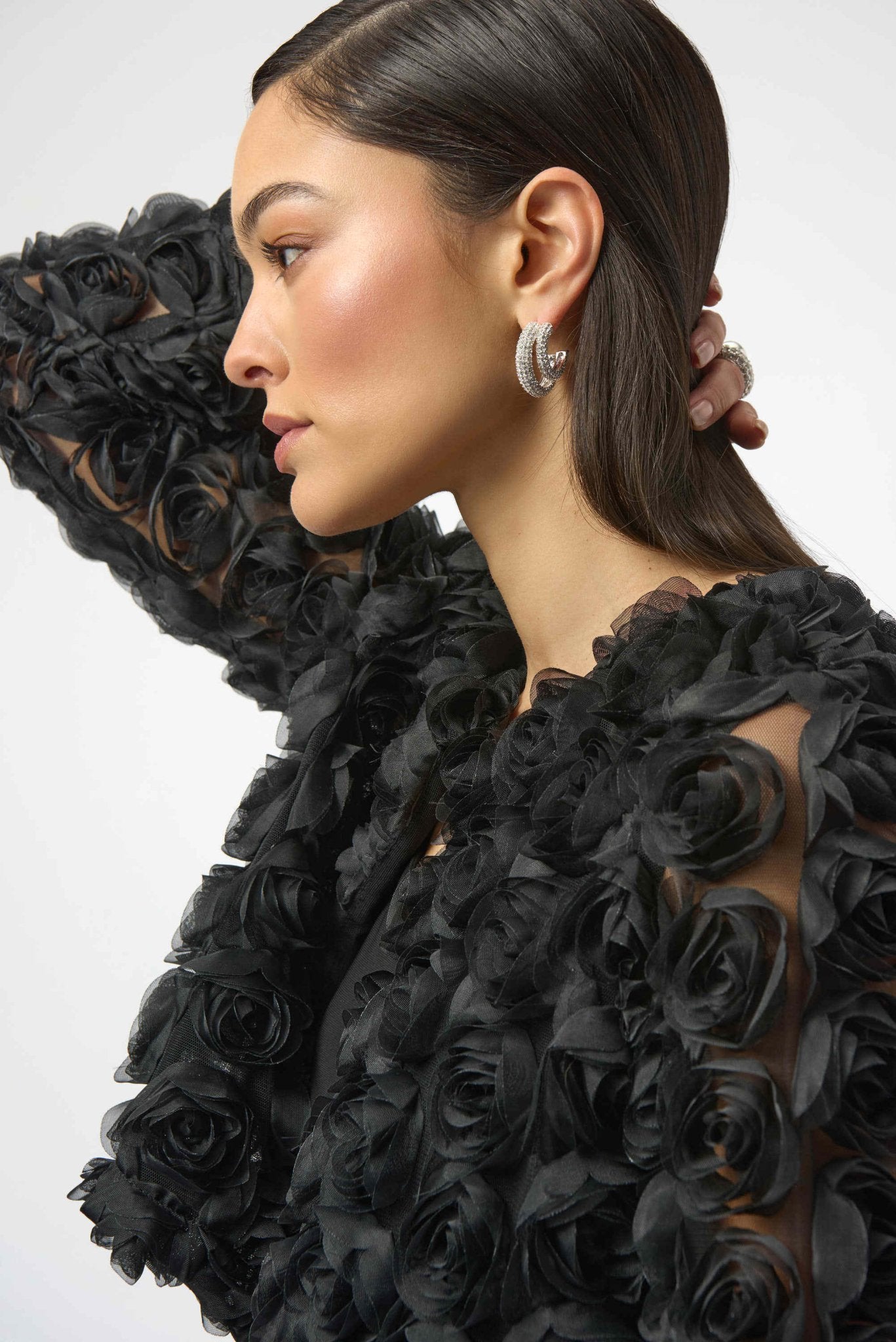 Joseph Ribkoff Rosette Cover UpJacketsPosh Boutique