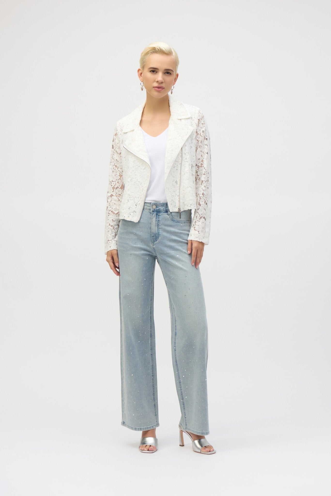Joseph Ribkoff Wide Crystal JeansDenimPosh Boutique