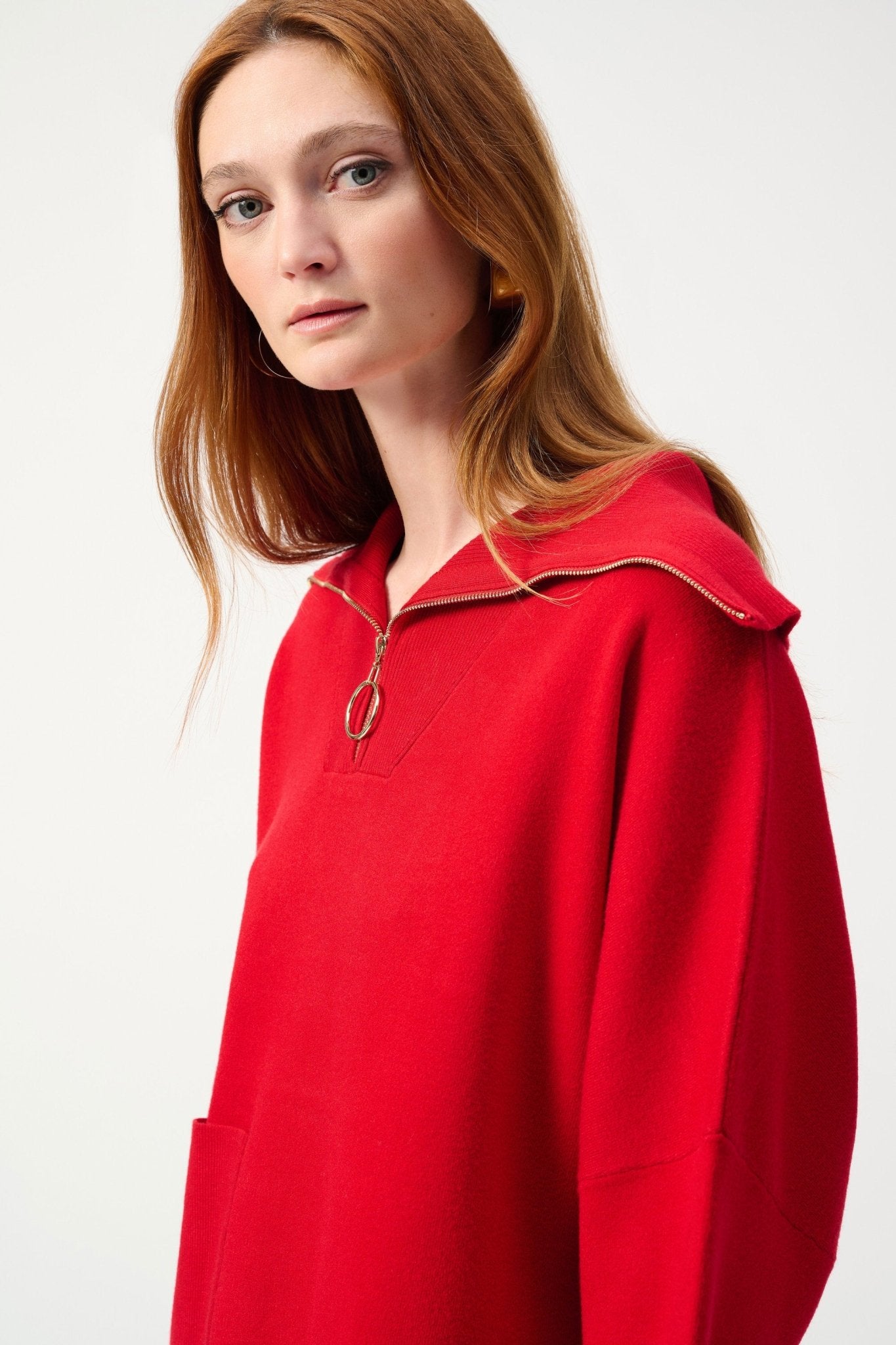 Joseph Ribkoff Zipper Collar SweaterSweatersPosh Boutique