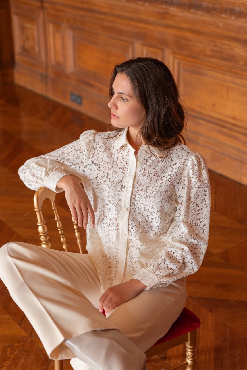 Lace Dress ShirtTopsPosh Boutique