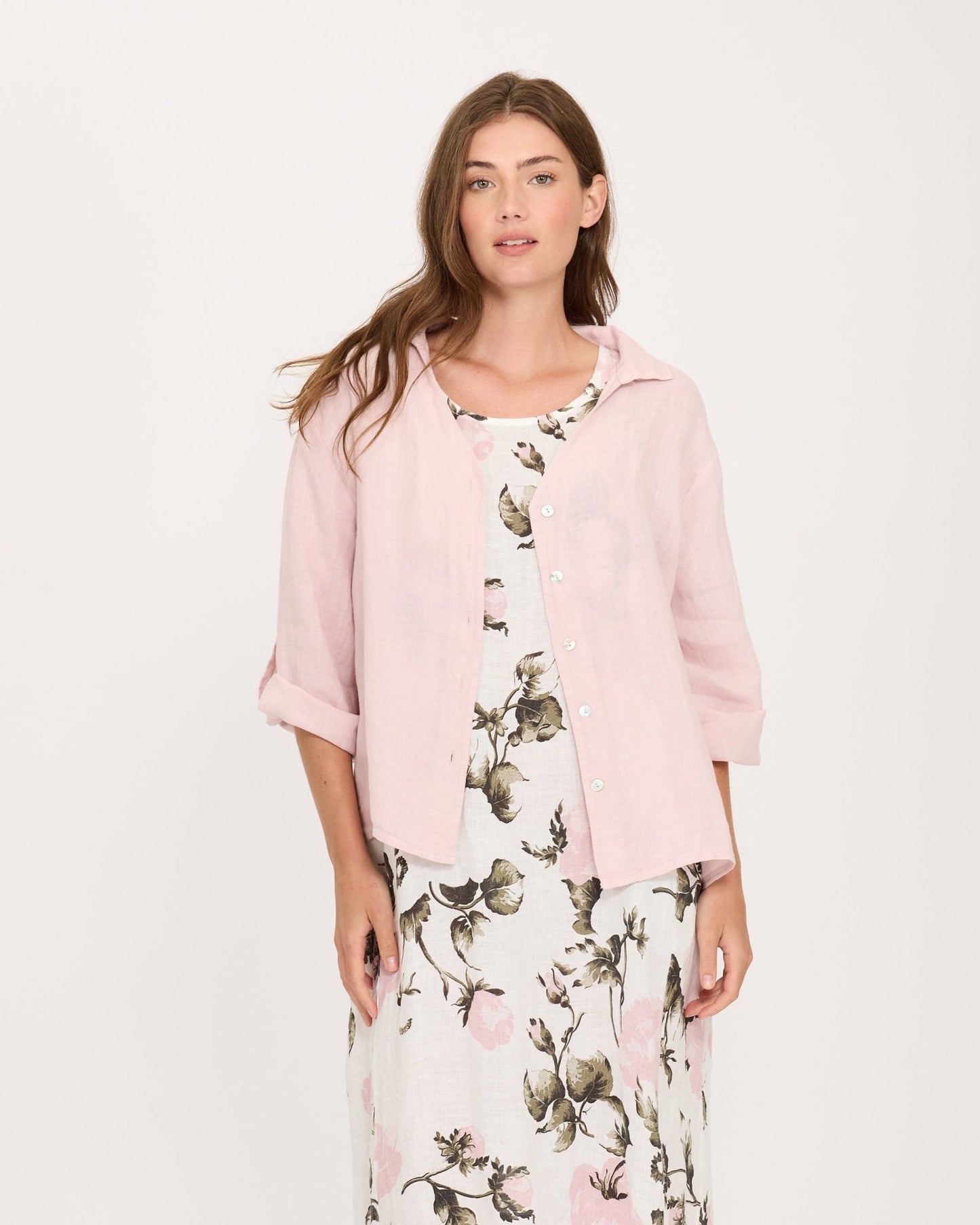 Linen 3/4 Sleeve BlousePosh Boutique