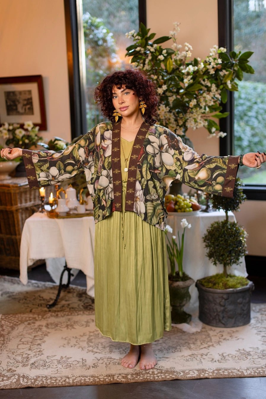 Market of Stars Fleur De Lune Crop KimonoScarvesPosh Boutique