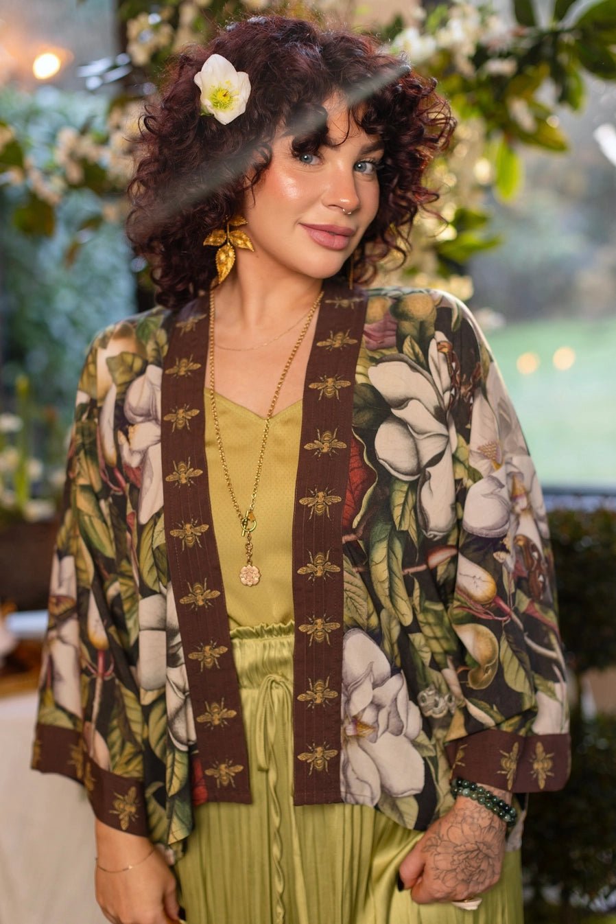 Market of Stars Fleur De Lune Crop KimonoScarvesPosh Boutique