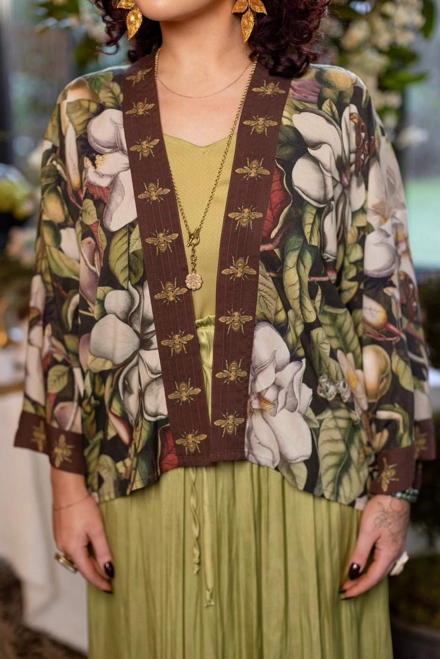 Market of Stars Fleur De Lune Crop KimonoScarvesPosh Boutique