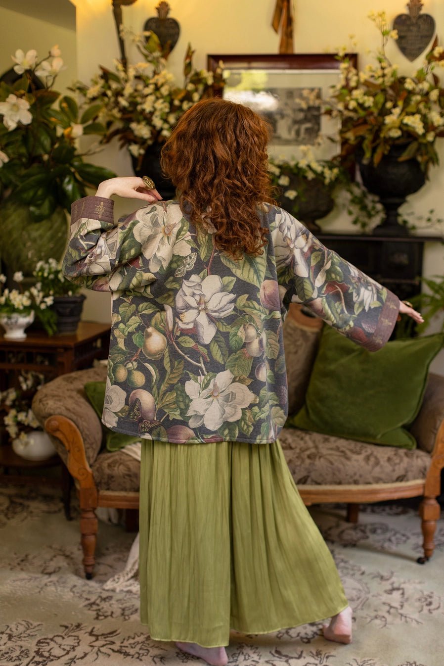 Market of Stars Fleur De Lune Fleece Cottage Kimono JacketJacketsPosh Boutique