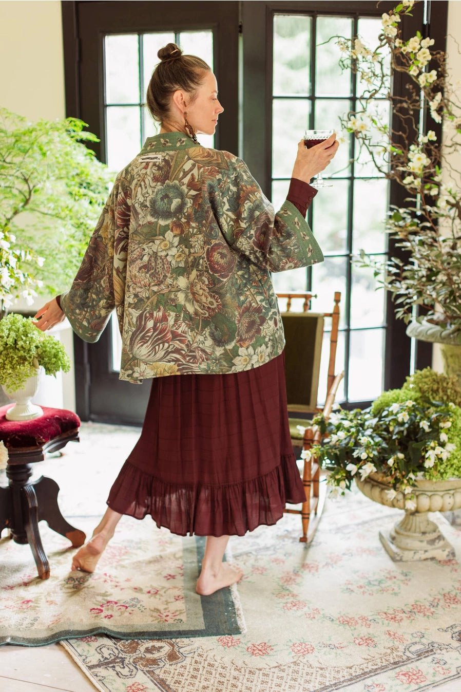 Market of Stars Love Grows Wild Fleece Cottage Kimono JacketJacketsPosh Boutique