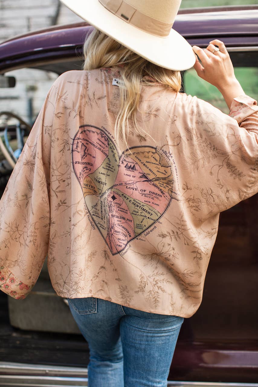 Market of Stars Map of My Heart Cropped KimonoScarvesPosh Boutique