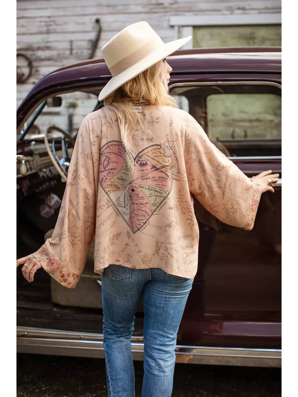 Market of Stars Map of My Heart Cropped KimonoScarvesPosh Boutique