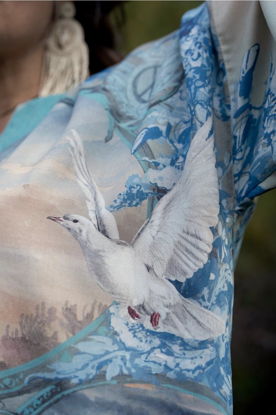 Market of Stars Peace Out Cropped KimonoJacketsPosh Boutique