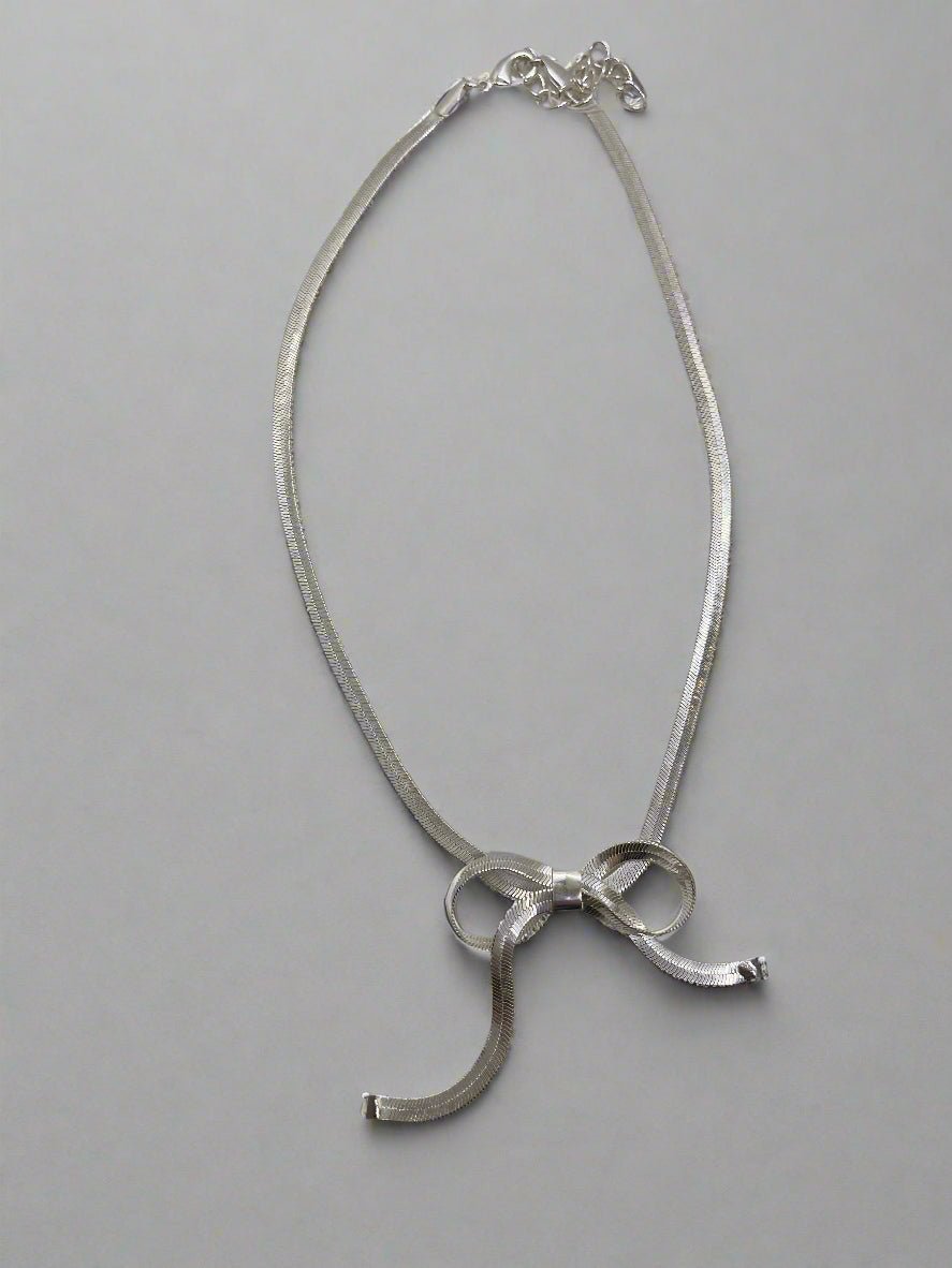 Merx Bow Snake Chain NecklaceJewelryPosh Boutique