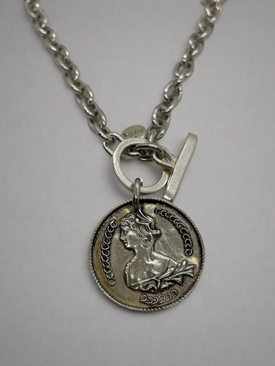 Merx Coin Short Chain NecklaceJewelryPosh Boutique