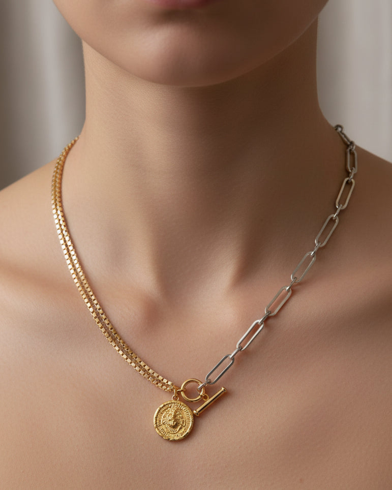 Merx Diamond Coin NecklaceJewelryPosh Boutique