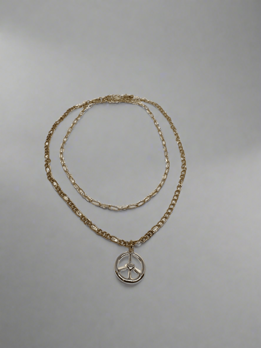 Merx Layered Peace NecklaceJewelryPosh Boutique