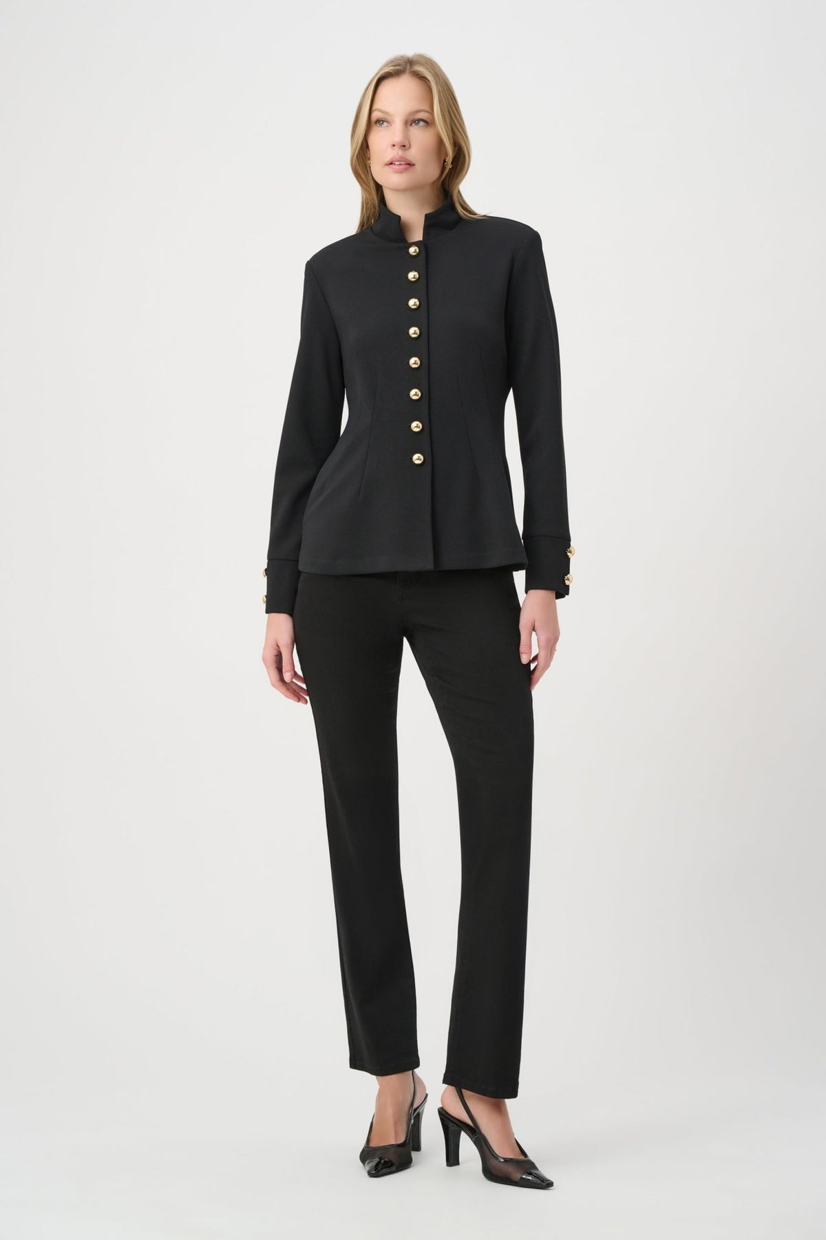 Military Collar Fitted JacketJacketsPosh Boutique