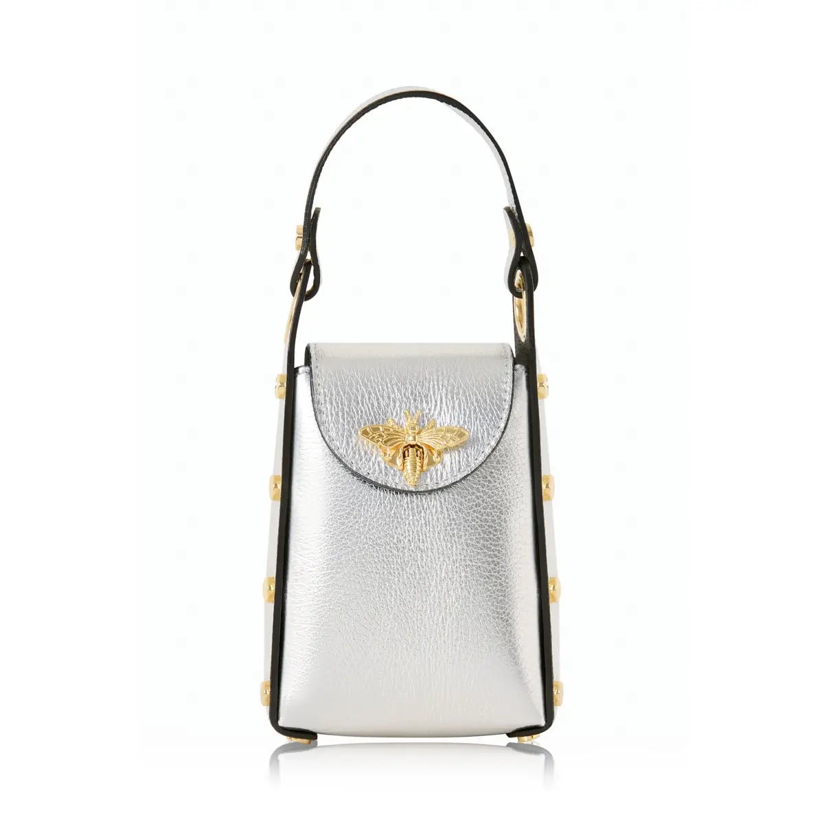Mini Leather Silver Bee BagHandbagsPosh Boutique