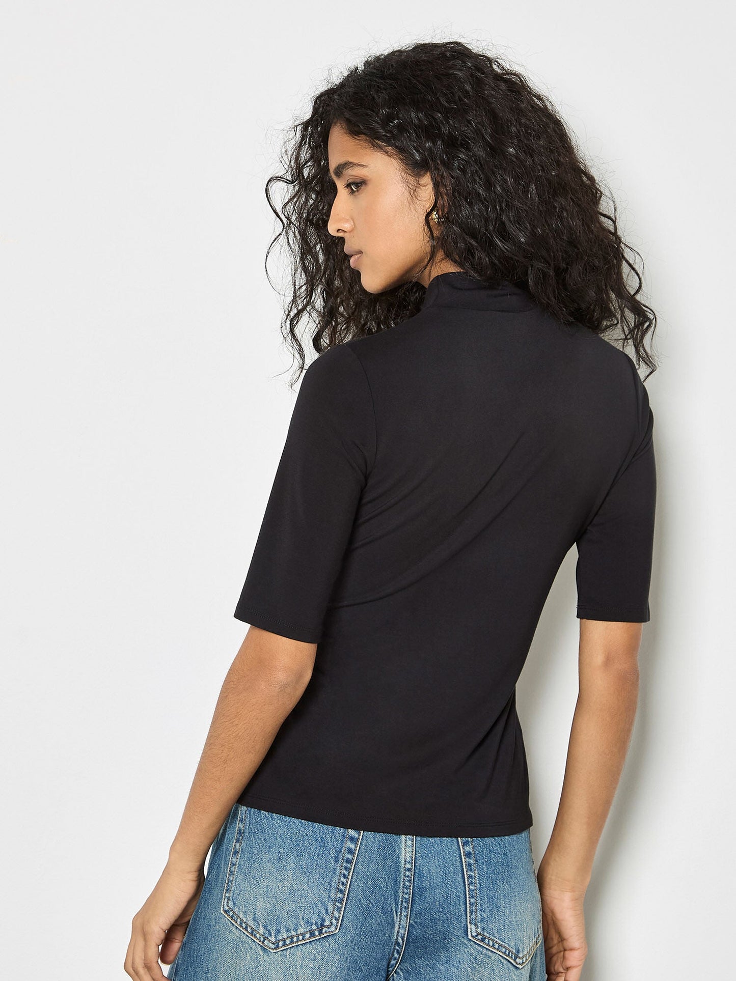 Mock Neck Elbow TeeTopsPosh Boutique